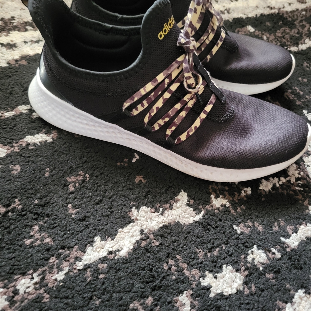 Adidas Black Sneakers with Army Shoe Laces